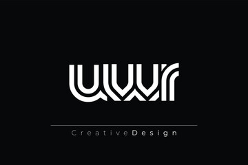 UWR Creative Unique Modern Letter Logo Design. Elegant Monogram Logo Design with Decorative Elements and Typography