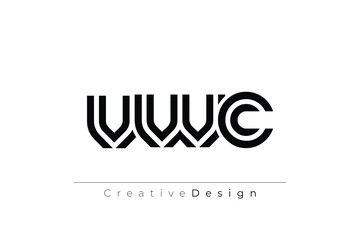 VWC Creative Unique Modern Letter Logo Design. Elegant Monogram Logo Design with Decorative Elements and Typography