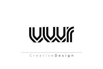 VWR Creative Unique Modern Letter Logo Design. Elegant Monogram Logo Design with Decorative Elements and Typography