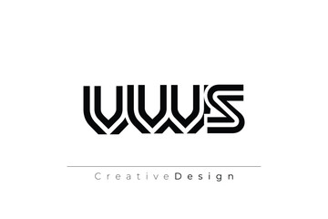 VWS Creative Unique Modern Letter Logo Design. Elegant Monogram Logo Design with Decorative Elements and Typography