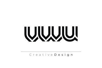 VWU Creative Unique Modern Letter Logo Design. Elegant Monogram Logo Design with Decorative Elements and Typography