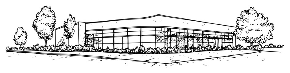 modern building with glass facade