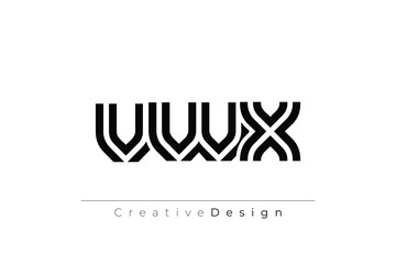 VWX Creative Unique Modern Letter Logo Design. Elegant Monogram Logo Design with Decorative Elements and Typography