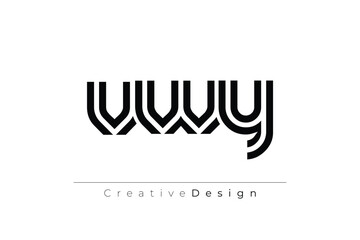 VWY Creative Unique Modern Letter Logo Design. Elegant Monogram Logo Design with Decorative Elements and Typography