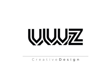 VWZ Creative Unique Modern Letter Logo Design. Elegant Monogram Logo Design with Decorative Elements and Typography
