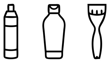 bottle of wine water and beer isolated on white background