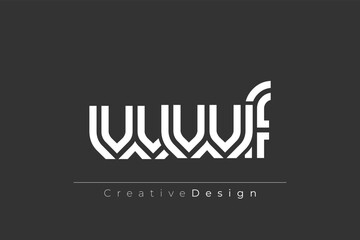 WWF Creative Unique Modern Letter Logo Design. Elegant Monogram Logo Design with Decorative Elements and Typography