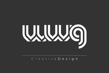 WWG Creative Unique Modern Letter Logo Design. Elegant Monogram Logo Design with Decorative Elements and Typography