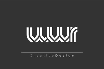 Naklejka premium WWR Creative Unique Modern Letter Logo Design. Elegant Monogram Logo Design with Decorative Elements and Typography