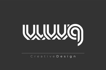 WWQ Creative Unique Modern Letter Logo Design. Elegant Monogram Logo Design with Decorative Elements and Typography