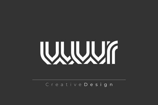 WWR Creative Unique Modern Letter Logo Design. Elegant Monogram Logo Design with Decorative Elements and Typography