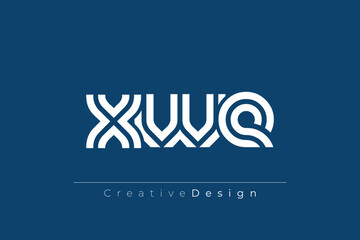 XWE Creative Unique Modern Letter Logo Design. Elegant Monogram Logo Design with Decorative Elements and Typography