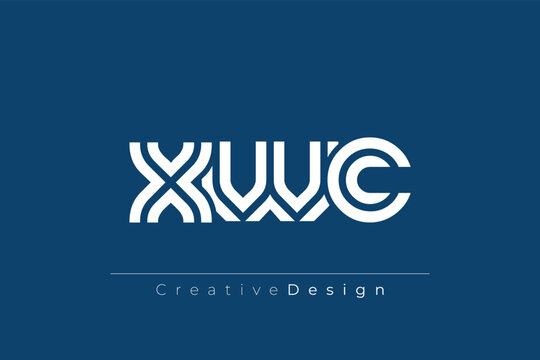 XWC Creative Unique Modern Letter Logo Design. Elegant Monogram Logo Design with Decorative Elements and Typography