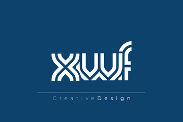 XWF Creative Unique Modern Letter Logo Design. Elegant Monogram Logo Design with Decorative Elements and Typography