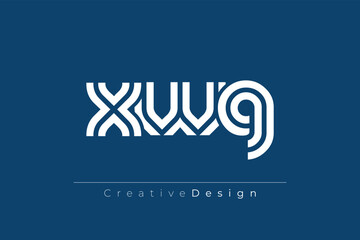 Fototapeta premium XWG Creative Unique Modern Letter Logo Design. Elegant Monogram Logo Design with Decorative Elements and Typography