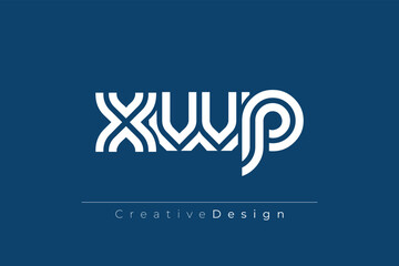 Fototapeta premium XWP Creative Unique Modern Letter Logo Design. Elegant Monogram Logo Design with Decorative Elements and Typography