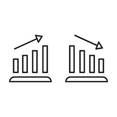 An illustrative black-and-white graph visually depicts both the rise and fall of data trends, highlighting fluctuations in market dynamics.