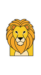 Lion head creative drawing