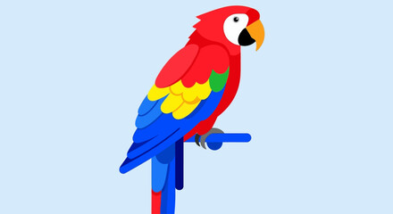 Fototapeta premium Colorful Parrot Perched on a Branch