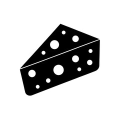 Glowing Yellow Cheese Wedge Holes Shiny Transparent Background