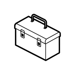 Metallic Red Toolbox Silver Handle Latch Transparent Background