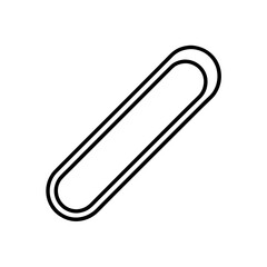 Obraz premium Metallic Silver Paperclip Diagonal Transparent Background