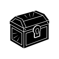 Metallic Lock Safe Chest Golden Light Transparent Background