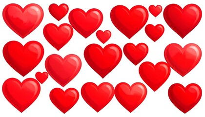 Red hearts collection