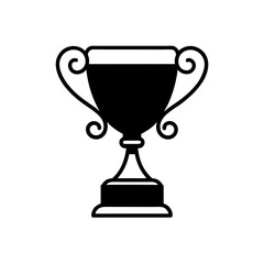 Shiny Golden Trophy Cup Ornate Handles Transparent Background