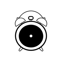 Vintage Alarm Clock Twin Bells Shiny Transparent Background