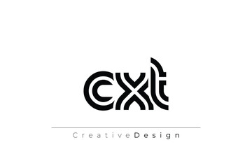 CXT Creative Unique Modern Letter Logo Design