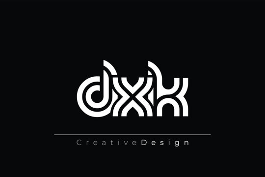 DXK Creative Unique Modern Letter Logo Design