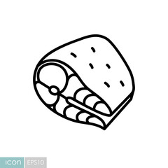 Mackerel Fish Fillet Outline Icon