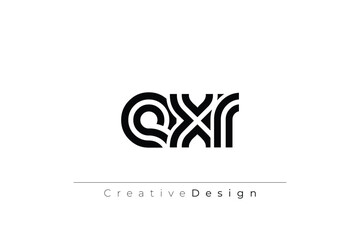 Fototapeta premium EXR Creative Unique Modern Letter Logo Design