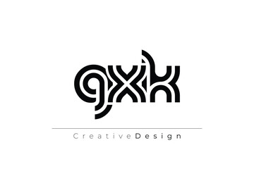 GXK Creative Unique Modern Letter Logo Design