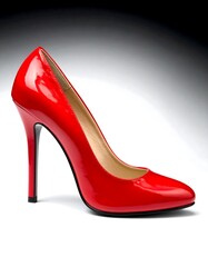 Red high-heeled shoe