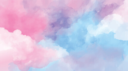 A soft watercolor background featuring a blend of blue and pink hues, creating a dreamy and serene atmosphere