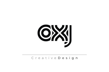 OXJ Creative Unique Modern Letter Logo Design