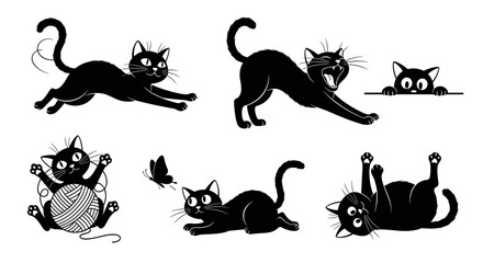 Obraz premium Feline Frenzy: Cats at Play