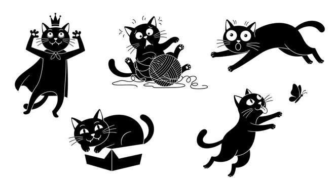 Shadowy Cats and Scrollwork