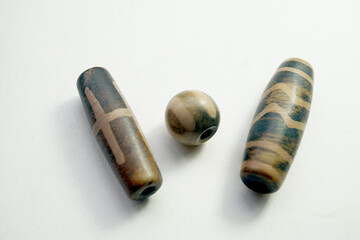 Tibetan Dzi  Agate Stone Bead for Jewelry and Cultural Symbolism
