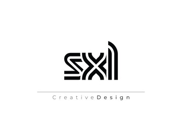 SXL Creative Unique Modern Letter Logo Design © Mahamud