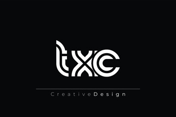Fototapeta premium TXC Creative Unique Modern Letter Logo Design