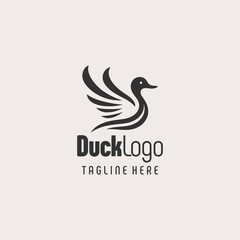 Unique Duck Shape Logo Design