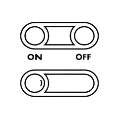 Obraz premium Toggle switch icons showing on and off states in minimal design 