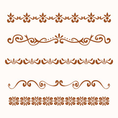 Elegant hand drawn decorative border and frame designs with intricate details