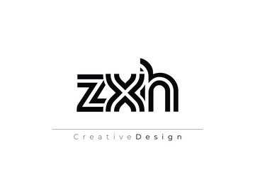 ZXH Creative Unique Modern Letter Logo Design