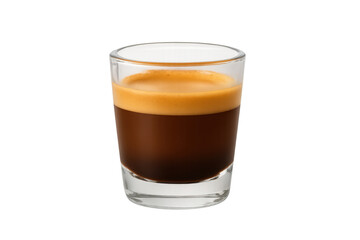 Espresso coffee drink in shot glass with crema