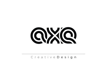 Fototapeta premium AXE Creative Unique Modern Letter Logo Design