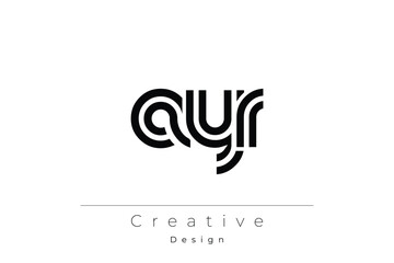 Obraz premium AYR Creative Unique Modern Letter Logo Design